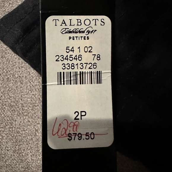 Talbots Black Pleated-2P - Picture 5 of 5